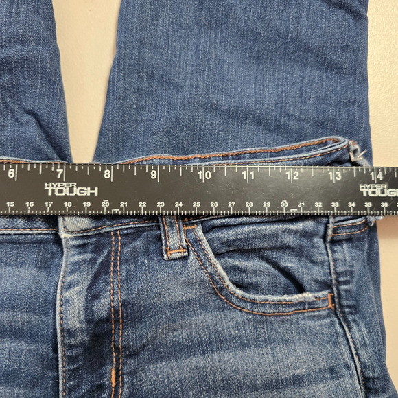 American Eagle Jegging Women's 4 Regular Blue Dark Wash Super Stretch X Distress - Picture 8 of 16